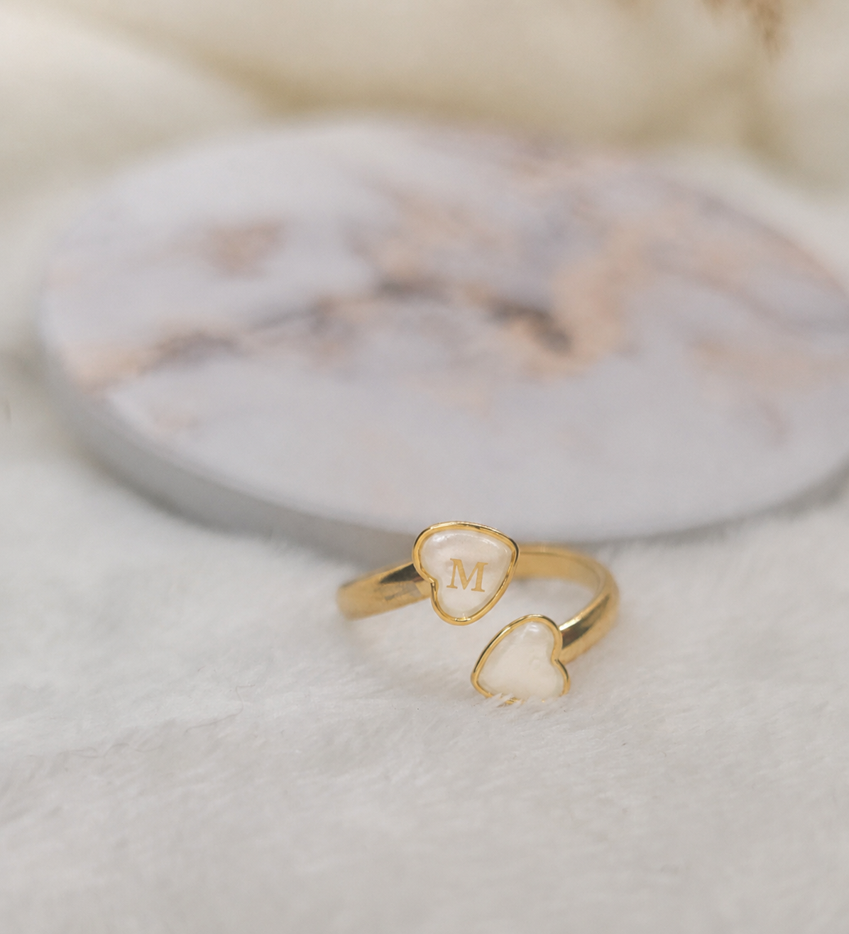 Anillo emocional ajustable con leche materna e inicial