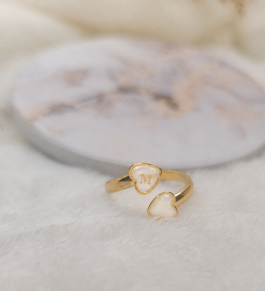 Anillo emocional ajustable con leche materna e inicial