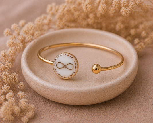 Pulsera infinito personalizada con leche materna, cabello y cordón umbilical