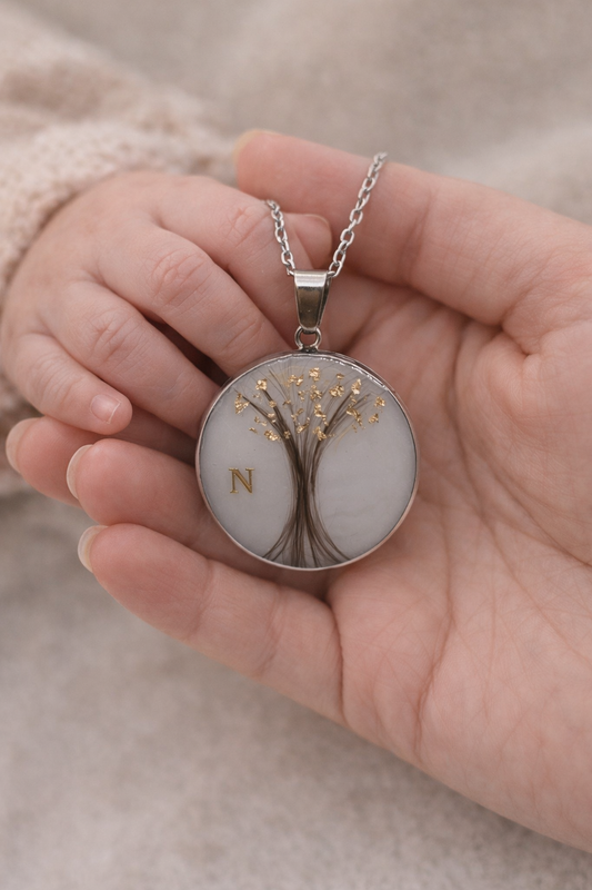 Colgante Árbol de la Vida sencillo con Leche Materna