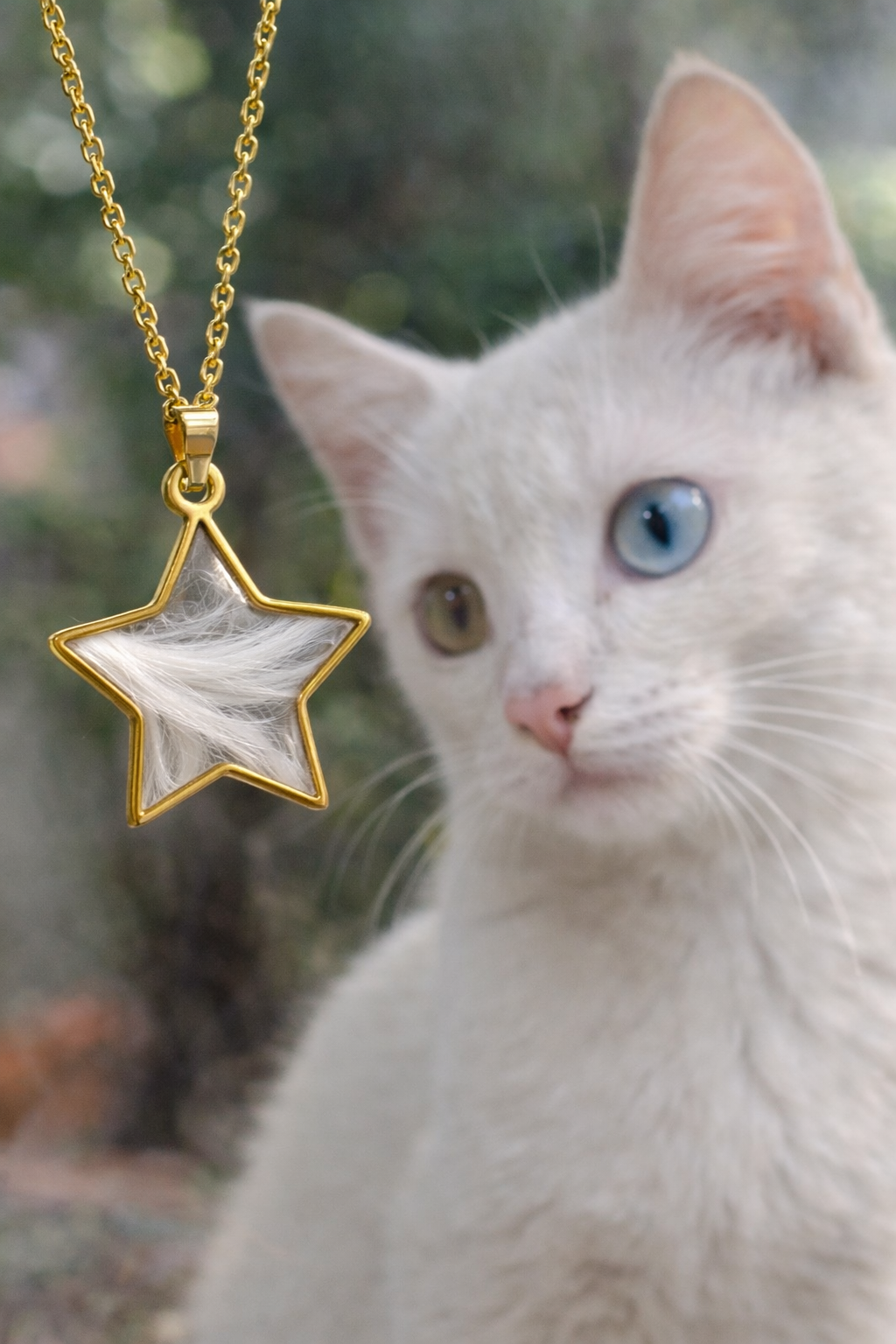 Colgante estrella con pelito personalizado – Joya emocional única